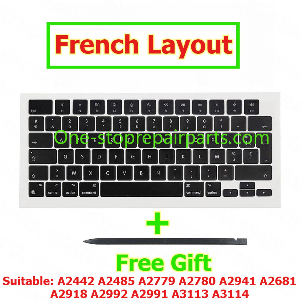 Keycap Key Cap keycaps A2442 A2485 A2779 A2780 A2941 A2681 A2918 A2992 A2991 A3113 A3114 for Macbook 14" 16 13 keyboard repair