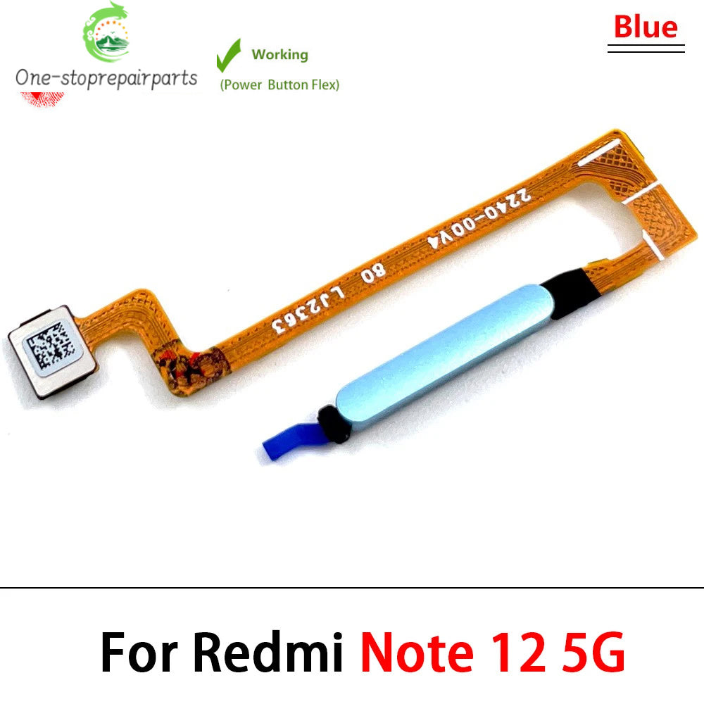 For Xiaomi Redmi Note 12 Pro Plus 4G 5G Home Button Fingerprint Sensor Flex With Power Key Button Flex Cable  Xiaomi  Xiao mi phone repair parts