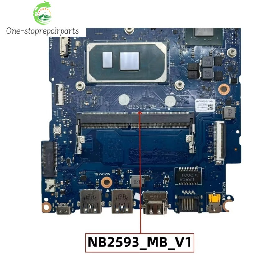 NB2593-MB-V1 For ACER Aspire 5 A514-53G Laptop Motherboard With i5-1035G1 CPU 4GB-RAM MX350 2G-GPU DDR4 NB.HYZ11.001 NBHYZ11001 Acer laptop repair parts
