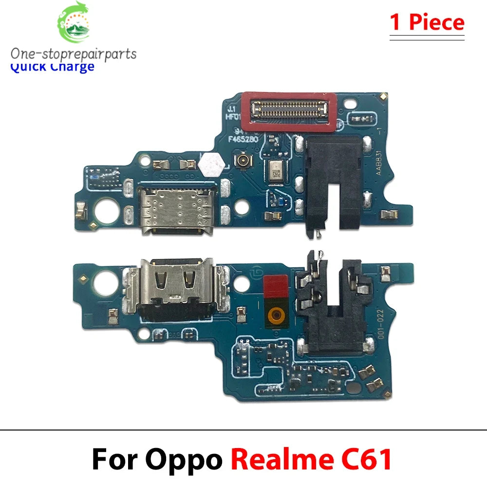 10Pcs, USB Charge Connector Charging Board Port Flex Cable For OPPO Realme C31 C25 C35 C55 C65 C51 C61 C71 C53 C63 C73 C67 4G 5G Realme phone repair parts