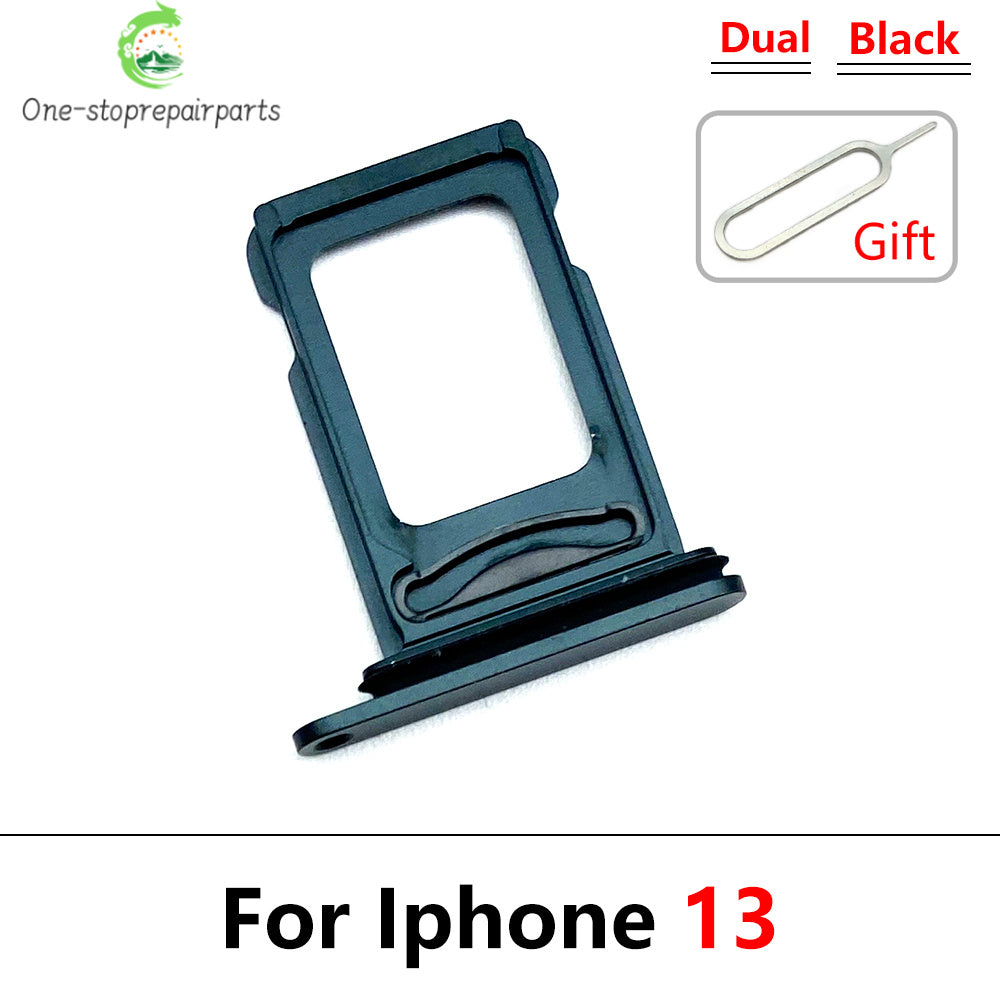 10Pcs New For iPhone 13 Pro 13Pro Max Mini Dual SIM Card Tray Slot Holder Adapter Accessories iPhone phone repair parts