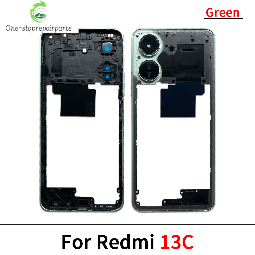 New Middle Frame For Xiaomi Redmi 12 13 13C 14C 4G 5G Door Housing Bezel Repair Parts Xiaomi  Xiao mi phone repair parts