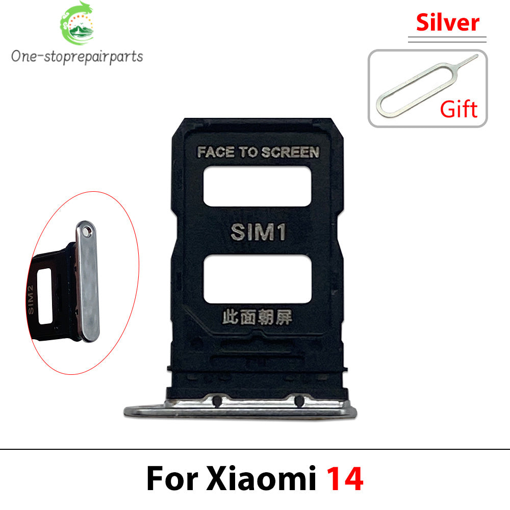 10Pcs/Lot, Micro Nano SIM Card Holder Tray Slot Holder Adapter Socket For Xiaomi Mi 14 14T 15 15T Pro Ultra  Xiaomi  Xiao mi phone repair parts