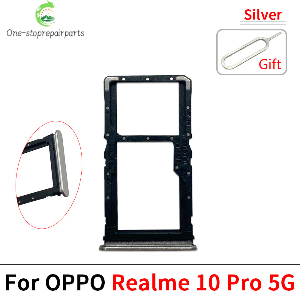 New For OPPO Realme 10 10s 11 12 Pro Plus 4G 5G SIM Card Tray Slot Holder Adapter Accessories Realme phone repair parts