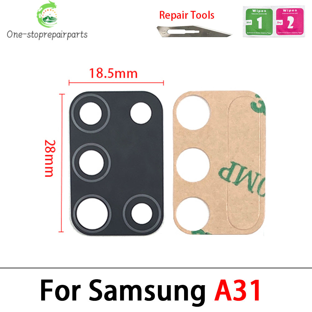 100Pcs/Lot, For Samsung A10 A20 A30 A50 A70 A10s A20s A30S A50S A21s A01 A11 A12 A21 A31 A51 A71 Rear Back Camera Glass Lens Samsung phone repair parts