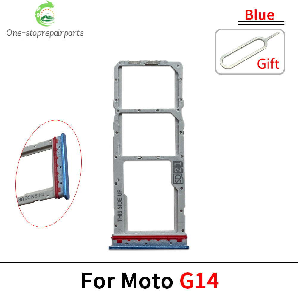 10Pcs/Lot，New For Motorola Moto G04 G04s G14 G24 G34 G54 SIM Card Tray Slot Holder Adapter Accessories Motorola phone repair parts