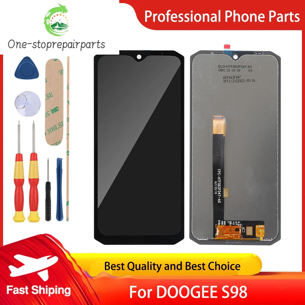 Original DOOGEE S98 Pro LCD Display and Touch Screen DOOGEE S99 Digitizer Assembly Replacement Display LCD + Tools Doogee phone repair parts