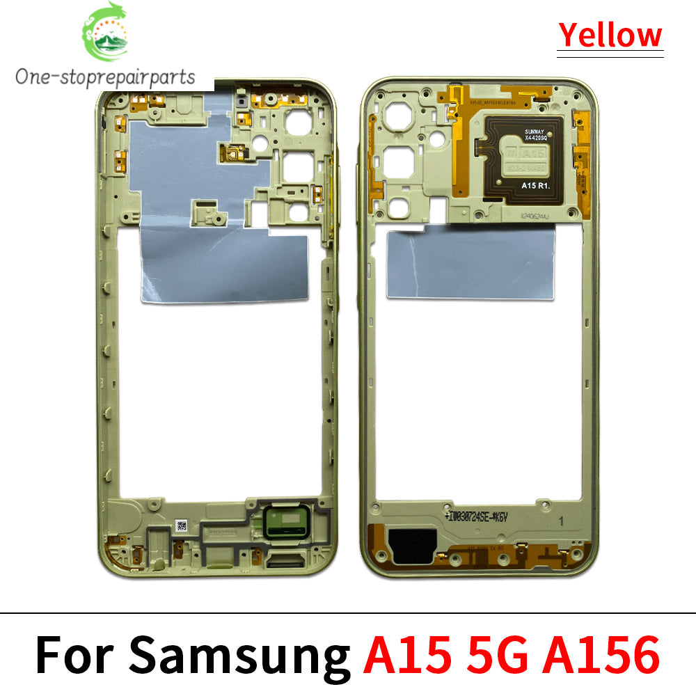 New For Samsung A15 4G A155F / A15 5G A156B / A05 / A05s / A25 5G Housing Middle Frame Bezel Middle Plate Cover Samsung phone repair parts