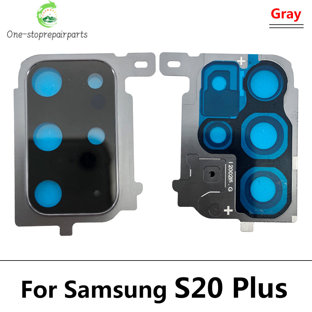 10Pcs/Lot, Rear Camera Glass Lens Back Camera Glass Cover Frame For Samsung S20 Plus S20 Ultra Replacement Parts Samsung phone repair parts