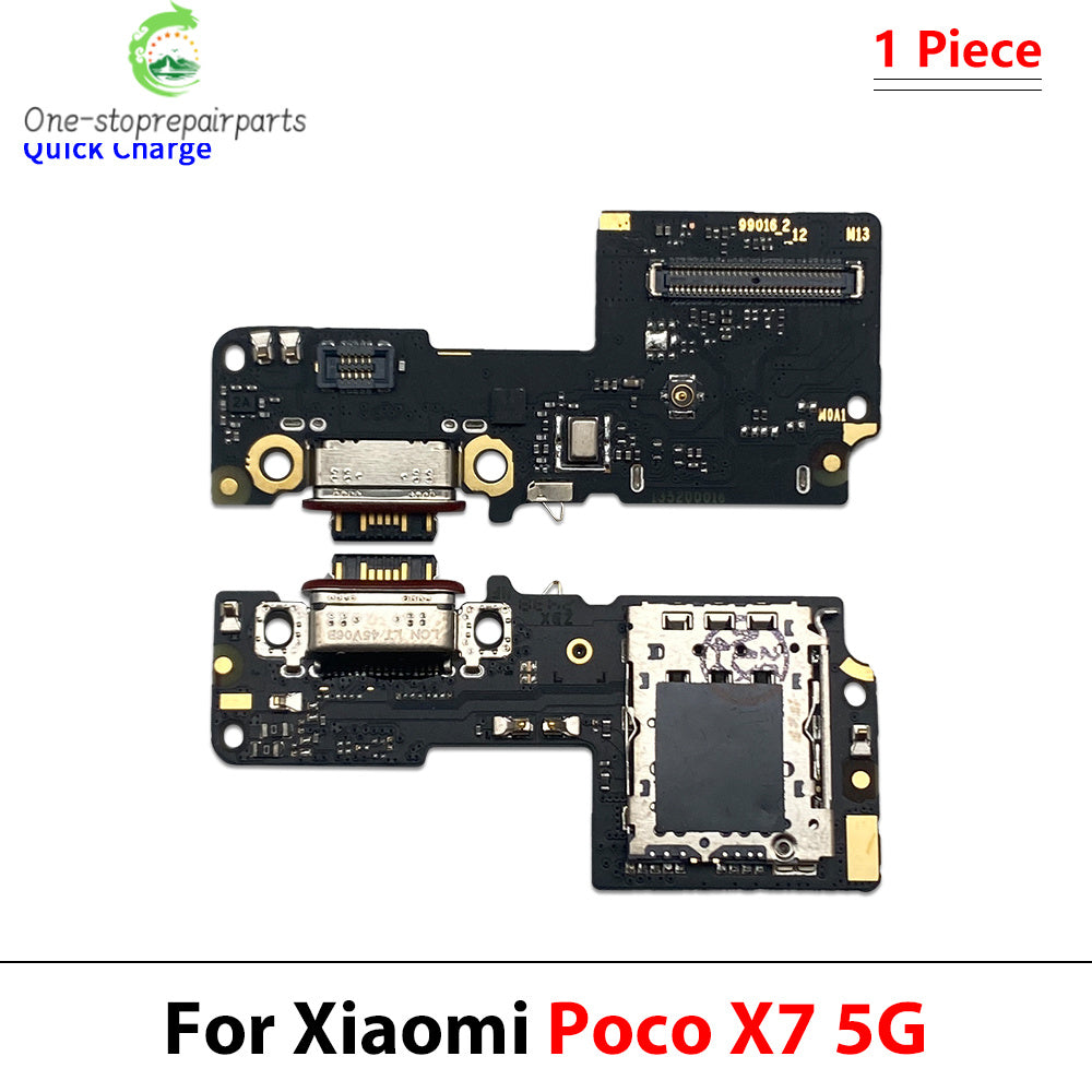 Dock Connector Micro USB Charger Charging Port Flex Cable Microphone Board For Xiaomi Poco X6 X7 M6 F6 F7 Pro 4G 5G  Xiaomi  Xiao mi phone repair parts