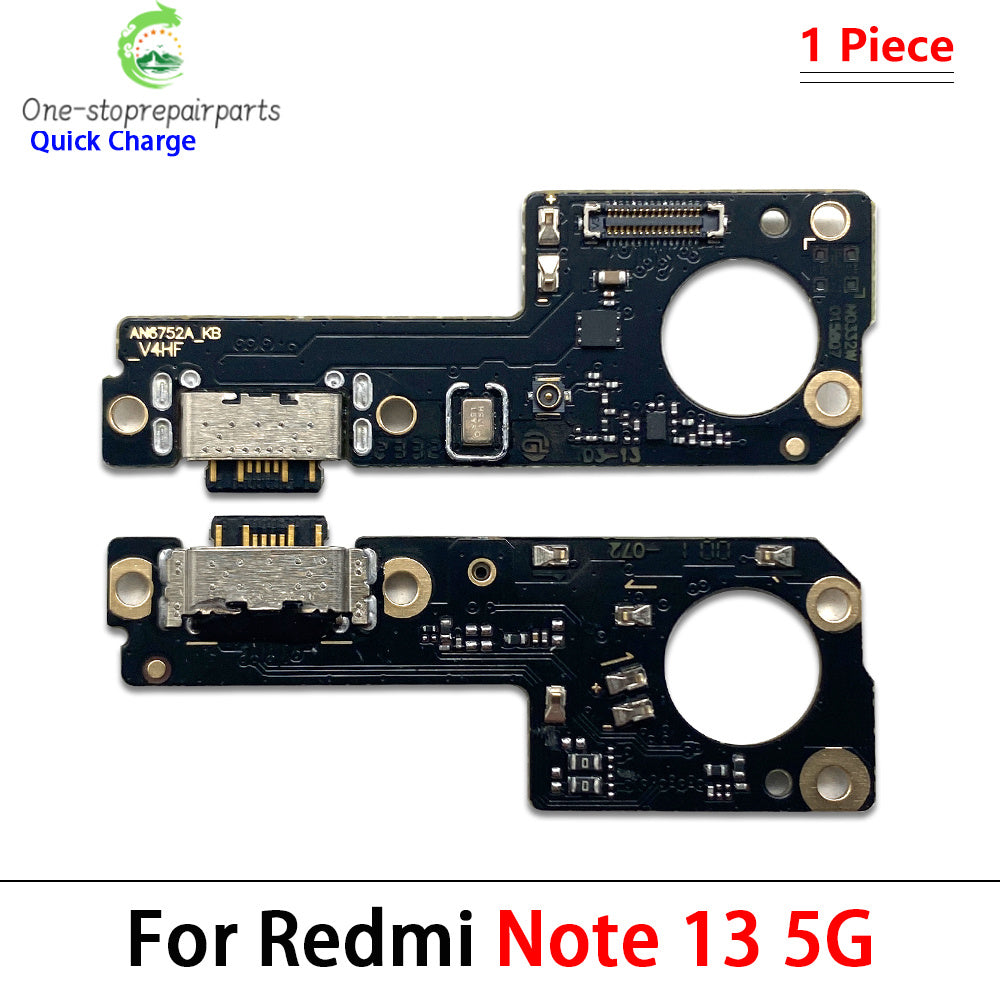 New For Xiaomi Redmi Note 11 11E 12 13 Pro Plus 4G 5G USB Charging Port Dock Charger Connector Board Microphone Flex Cable Xiaomi  Xiao mi phone repair parts