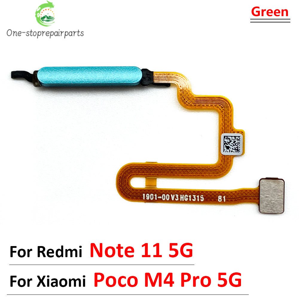 New Home Button FingerPrint Touch ID Sensor Flex Cable For Xiaomi Poco M4 Pro 4G 5G / Redmi Note 11 11s Pro Plus 4G 5G  Xiaomi  Xiao mi phone repair parts