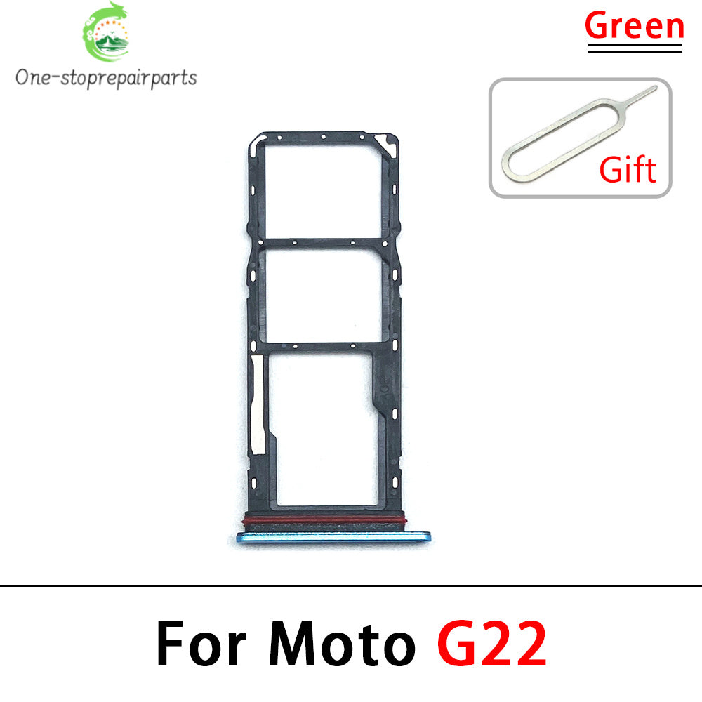 10Pcs, New For Motorola Moto G31 G51 G71 G22 G32 G52 G62 G72 Micro Nano SIM Card Holder Tray Slot Holder Adapter Socket Motorola phone repair parts