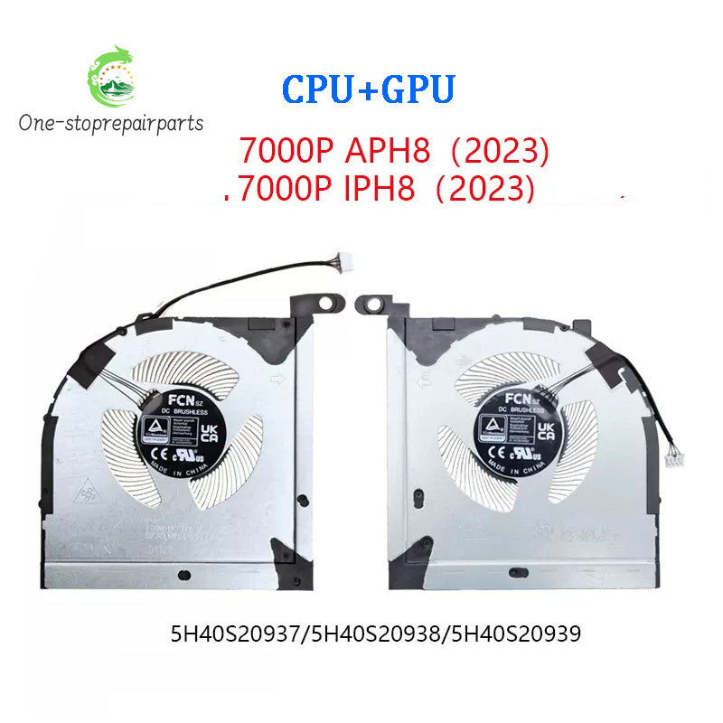 New Original Laptop CPU GPU Cooling Fan FOR Lneovo Legion R7000P R7000 ARH8 Y7000P IRH8 2023 5H40S20937 Lenovo laptop repair parts