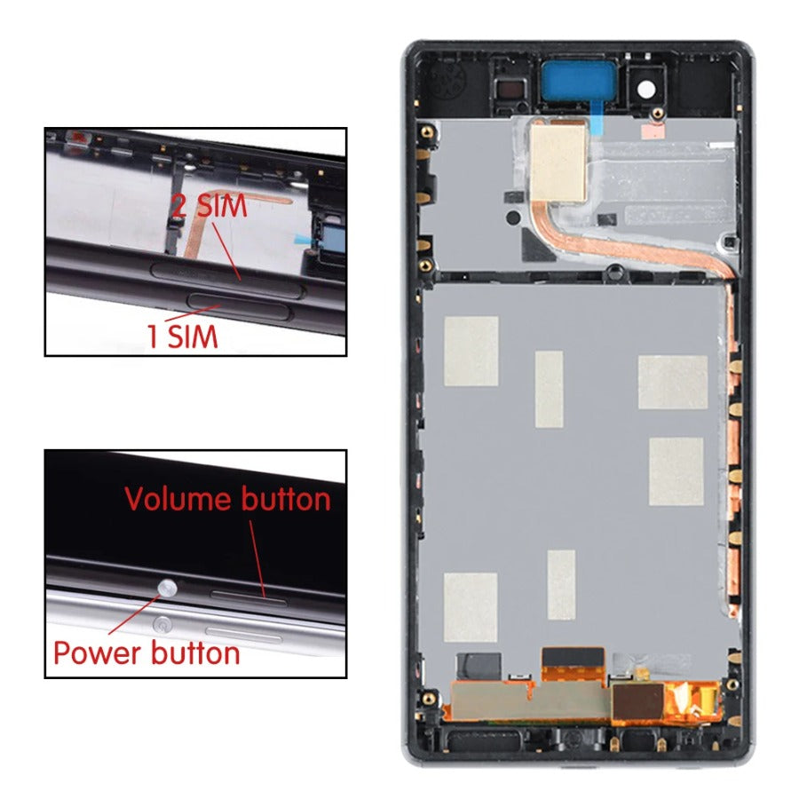 5.2" Original Display Module For SONY Xperia Z3 Plus lcd Z4 LCD Display Touch Screen Digitizer Assembly With Frame Replacement Sony phone repair parts