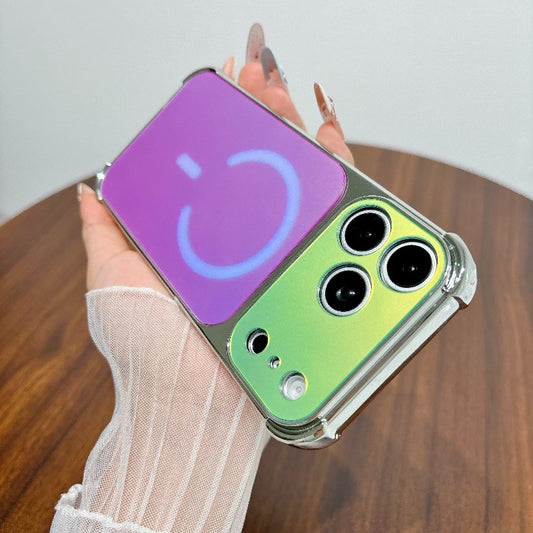 Colorful applicable iPhone 17proMax mobile phone case Magnetic laser iPhone16plus electroplating color 15Pro four corners anti-drop 14 Fashion 13 Personality 12 Creative men and women new por shell Phone accessories