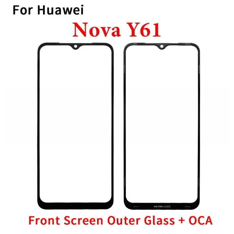 New Front Screen Outer Glass With OCA For Huawei Nova 8 8i 9 Pro Se Y60 Y61 Y71 Y72 Y90 Y91 Y70 Plus Huawei phone repair parts