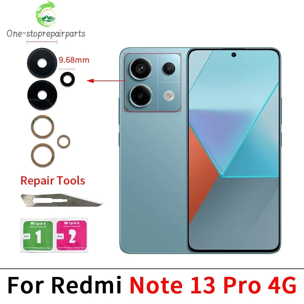 New Camera Glass For Xiaomi Redmi Note 11 12 13 14 Pro Plus 4G 5G Rear Back Camera glass Lens With Glue Adhesive  Xiaomi  Xiao mi phone repair parts
