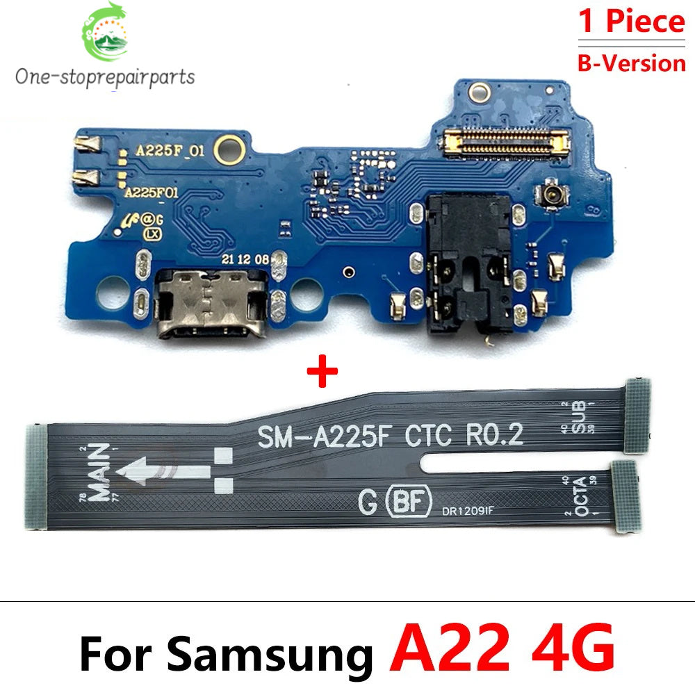 New USB Charging Port Dock Charger Connector Main Board Flex Cable For Samsung A22 A32 A52 A72 A33 A53 A24 A34 A54 4G 5G Samsung phone repair parts