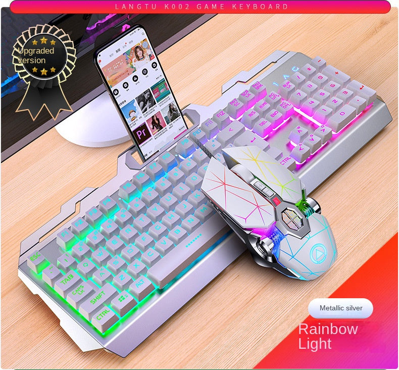 Accessories Game keyboard, mouse, earphones three-piece set, mechanical feel keyboard and mouse set