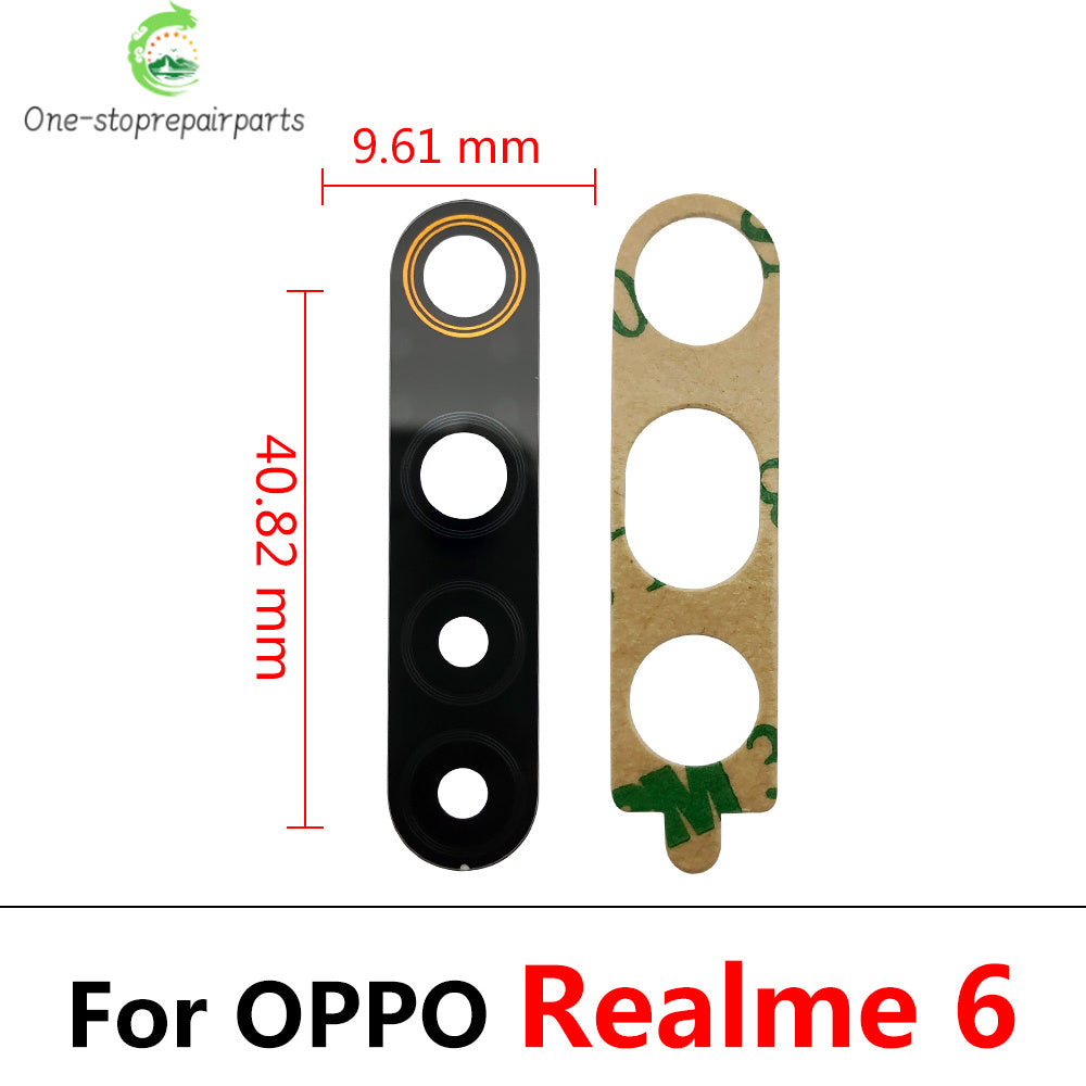 10Pcs/Lot, Rear Back Camera Glass Lens For Oppo Realme 5 6 C3 C11 Z6 With Adhesive Sticker Realme phone repair parts