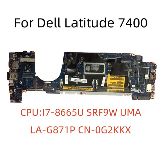 LA-G871P For Dell Latitude 7400 Laptop Motherboard With I5-8265U/8365U I7-8665U DDR4 CN-0G2KKX 0M2JD3 WRHWP 0FHPJ Tested OK Dell laptop repair parts
