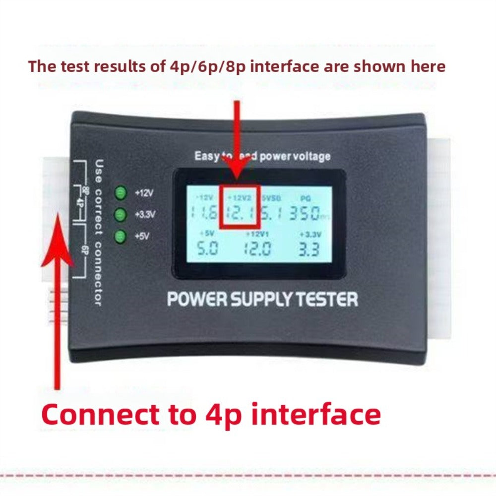 ATX Power Tester Desktop Power Supply Tester High Precision Voltage Tester 20/24pin Special repair tools