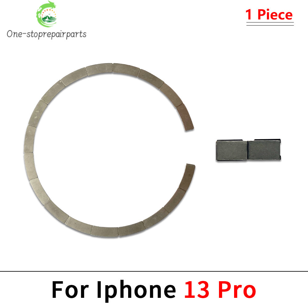 2Pcs, New Magnetic Metal Ring For iPhone 12 13 14 Pro Max Mini Plus Back Housing Glass Wireless Charging Magnet Repair iPhone phone repair parts
