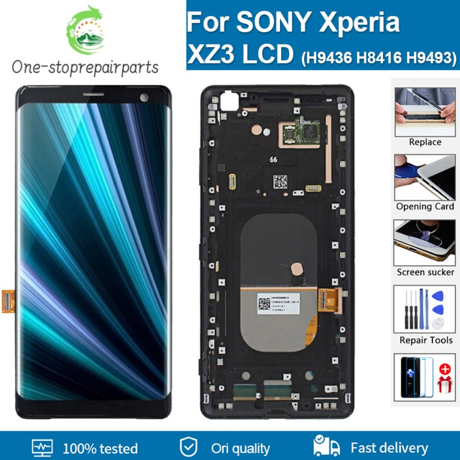 6.0''Original Amoled For SONY Xperia XZ3 LCD Display Touch Screen Digitizer H9436 H8416 H9493 With Frame LCD For Sony XZ3 lcd Sony phone repair parts