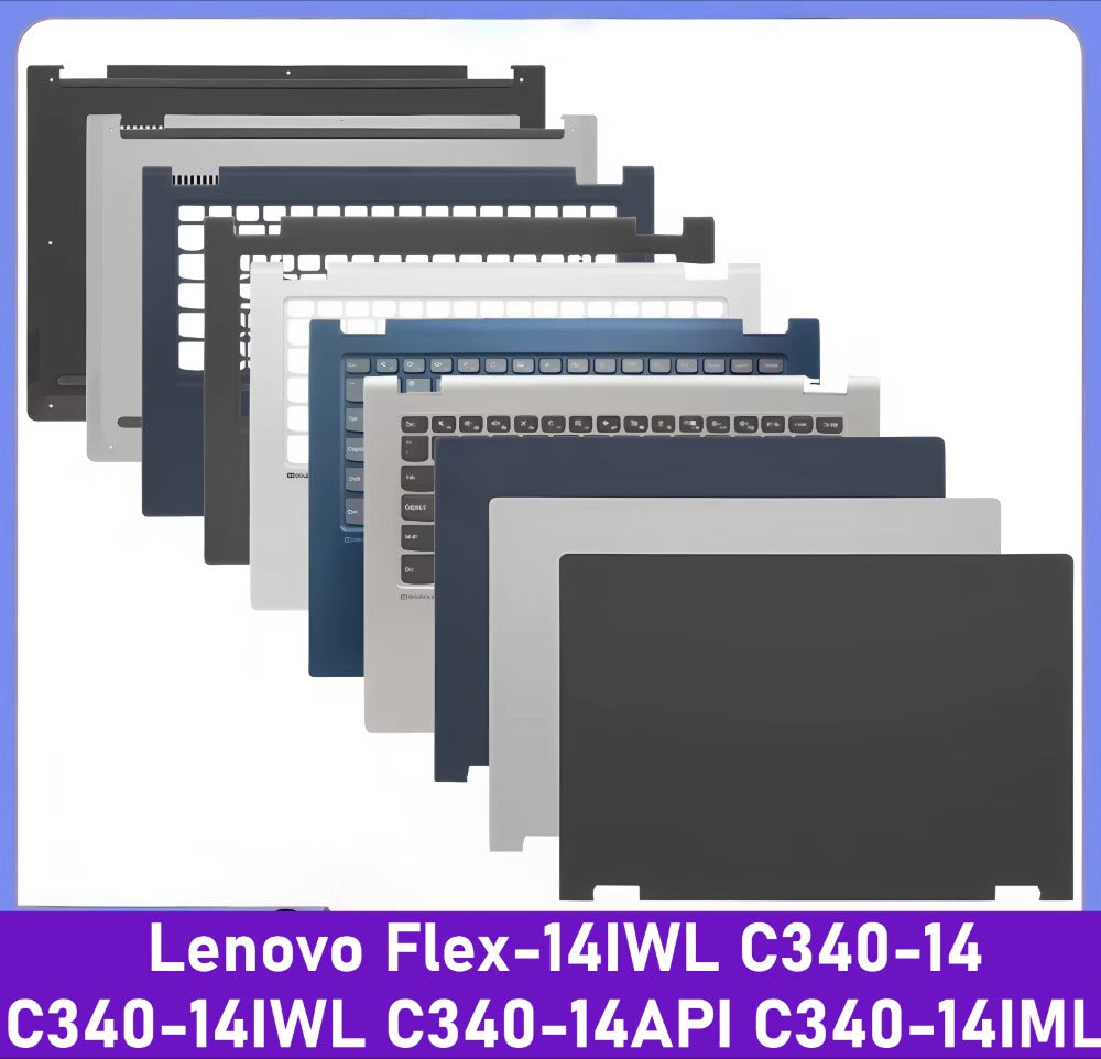 Cover case For Lenovo Flex-14IWL C340-14 C340-14IWL C340-14API C340-14IML Laptop Back Cover/LCD Bezel/Palmrest Cover/Bottom Cover Lenovo laptop repair parts