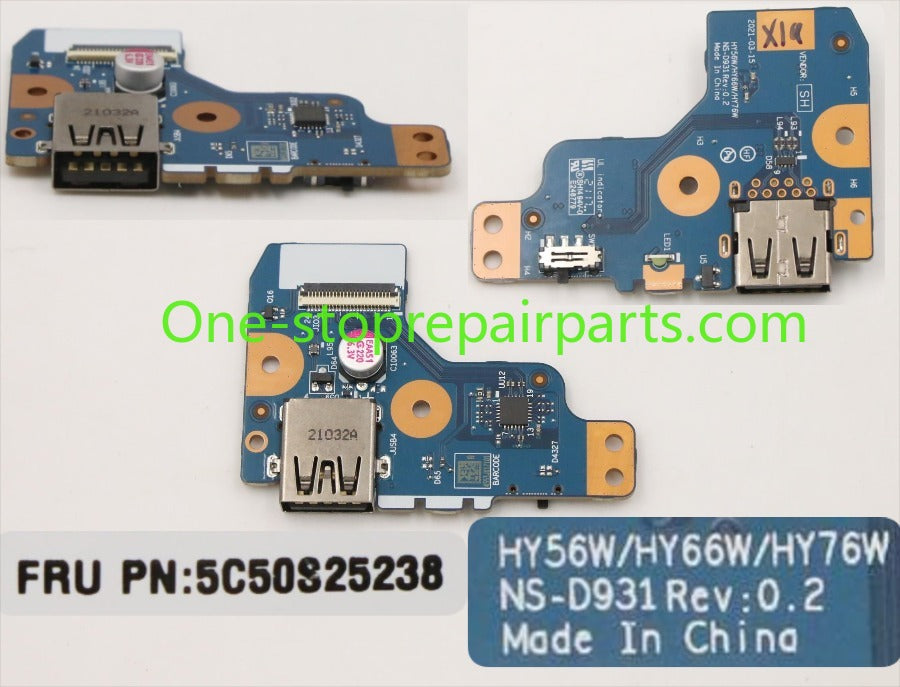USB Port Jack I/O board for Lenovo Legion 5-15ACH6 5-15ITH6 5-15ITH6H  5-15ACH6H 5 Pro-16ITH6H 5-15ACH6A R7000P Y7000P NS-D601 5C50S25210 NS-D741 5C50S25211 NS-D711 5C50S25209 NS-D571 5C50S25197 NS-D713 5C50S25214 NS-D931 5C50S25238 Lenovo laptop r