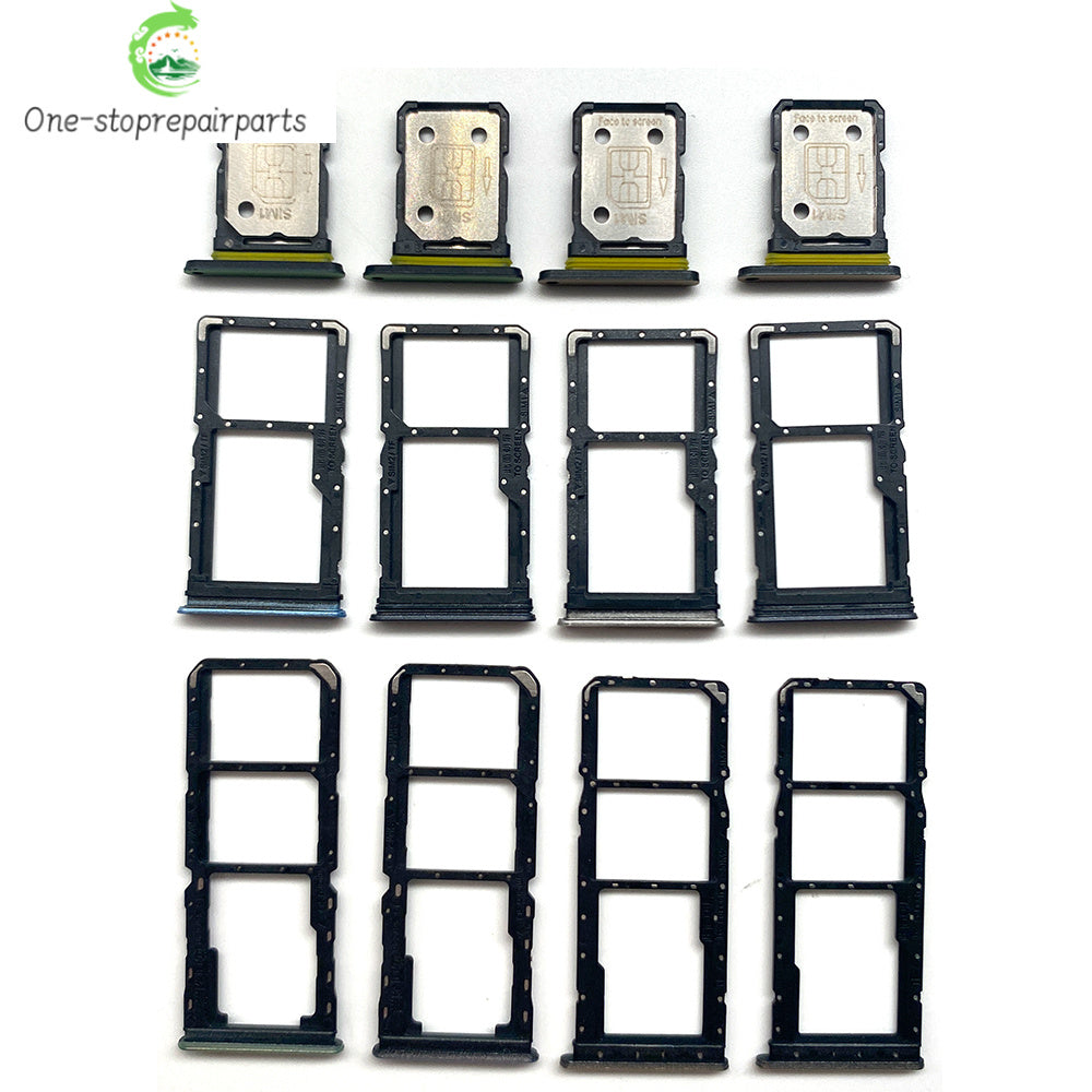 10Pcs, Micro Nano SIM Card Holder Tray Slot Holder Adapter Socket For OPPO Realme 10 10s 11 12 Pro Plus 4G 5G Realme phone repair parts