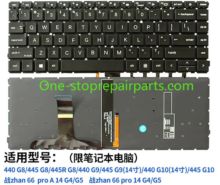 For HP 440 G8 ZHAN 66 PRO 14 G4 445R G8 HSN-Q27C HSN-Q31C  M23769-001 keyboard HP laptop repair parts