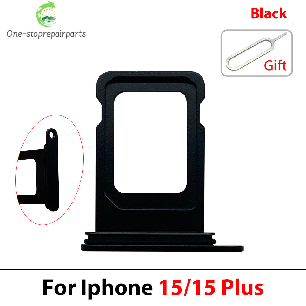 Dual SIM Single SIM Card Tray Slot Holder Adapter Accessories For iPhone 15 Pro Max Plus iPhone phone repair parts