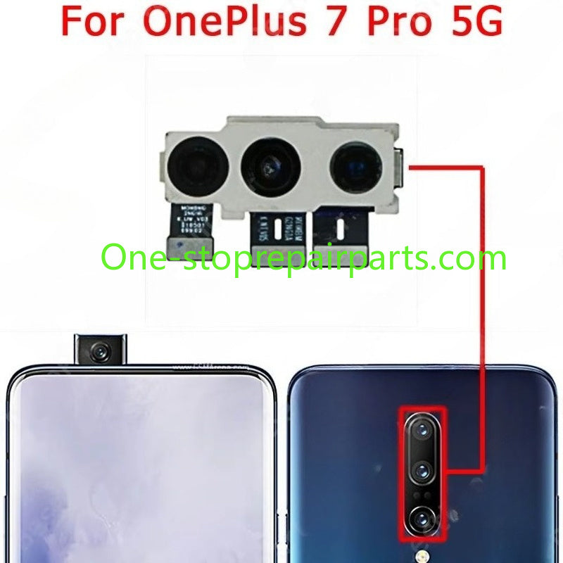Big Facing Selfie Front Backside Camera Module For Oneplus 7 Pro 1+ 7T 5G One Plus Back View Rear Camera Spare Parts Flex Cable OnePlus phone repair parts