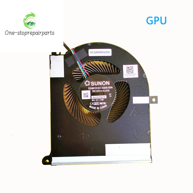 NEW Original LAPTOP CPU GPU Cooling Fan For Dell Alienware Area 51M R2 0TPV77 0TW5Y8 12V RTX3080 Dell laptop repair parts