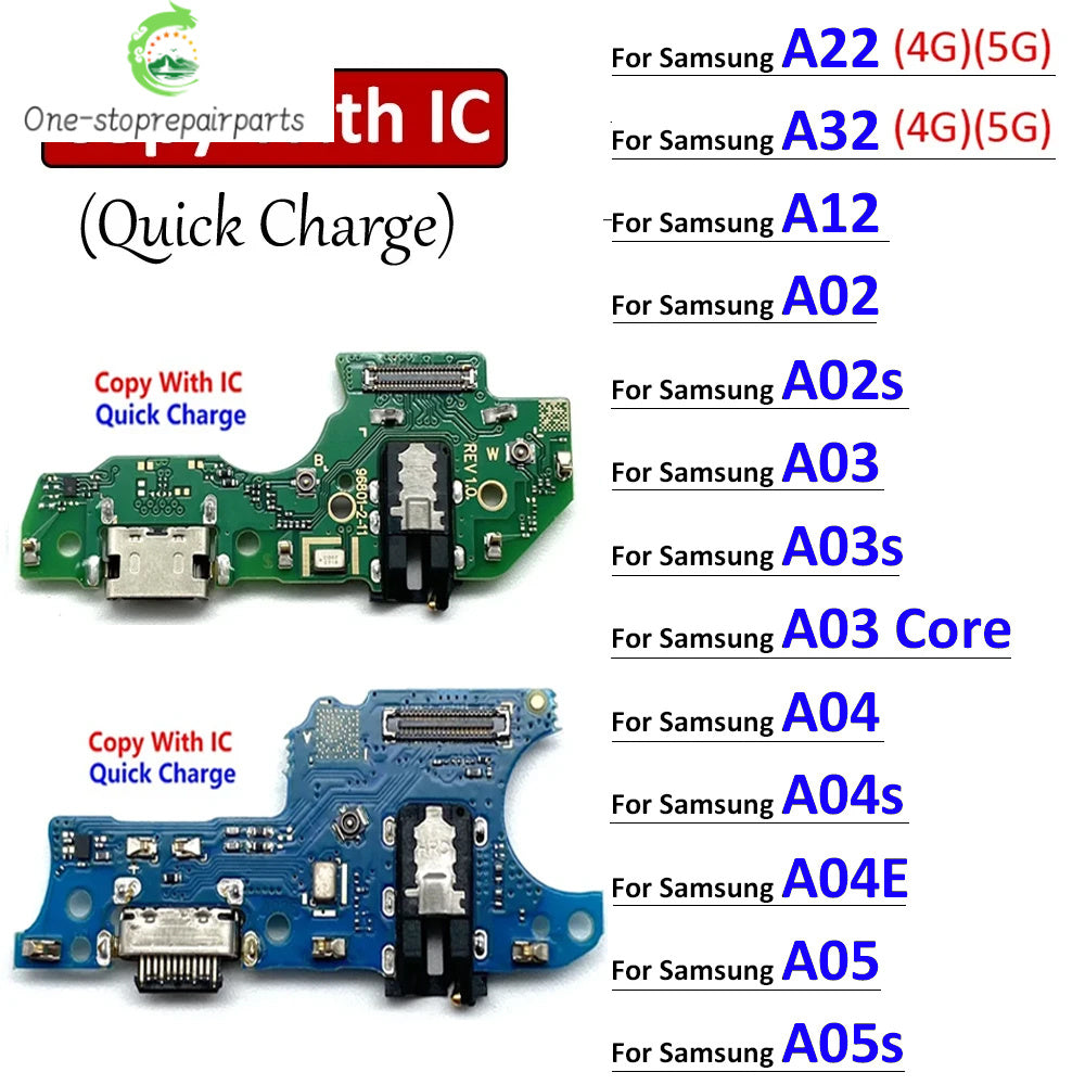 USB Charging Port Dock Charger Connector Board Flex Cable For Samsung A22 A32 A12 A02 A03s A02s A03 A04 A04s A04E A05 A05s 4G 5G Samsung phone repair parts