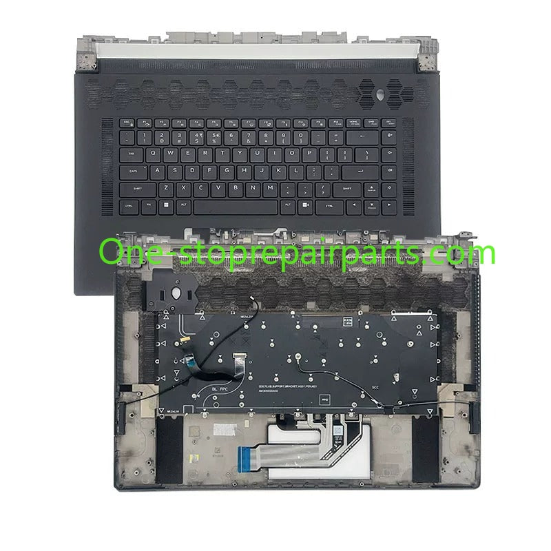 US Palmrest keyboard assembly for Dell Alienware  X17 R1 R2 Per-Key RGB Cherry MX Mechanical FNJR0 346YC 8NH0R  02PFRW 2PFRW 0718M9 upper case topcase keyboard assembly Dell Laptop repair parts