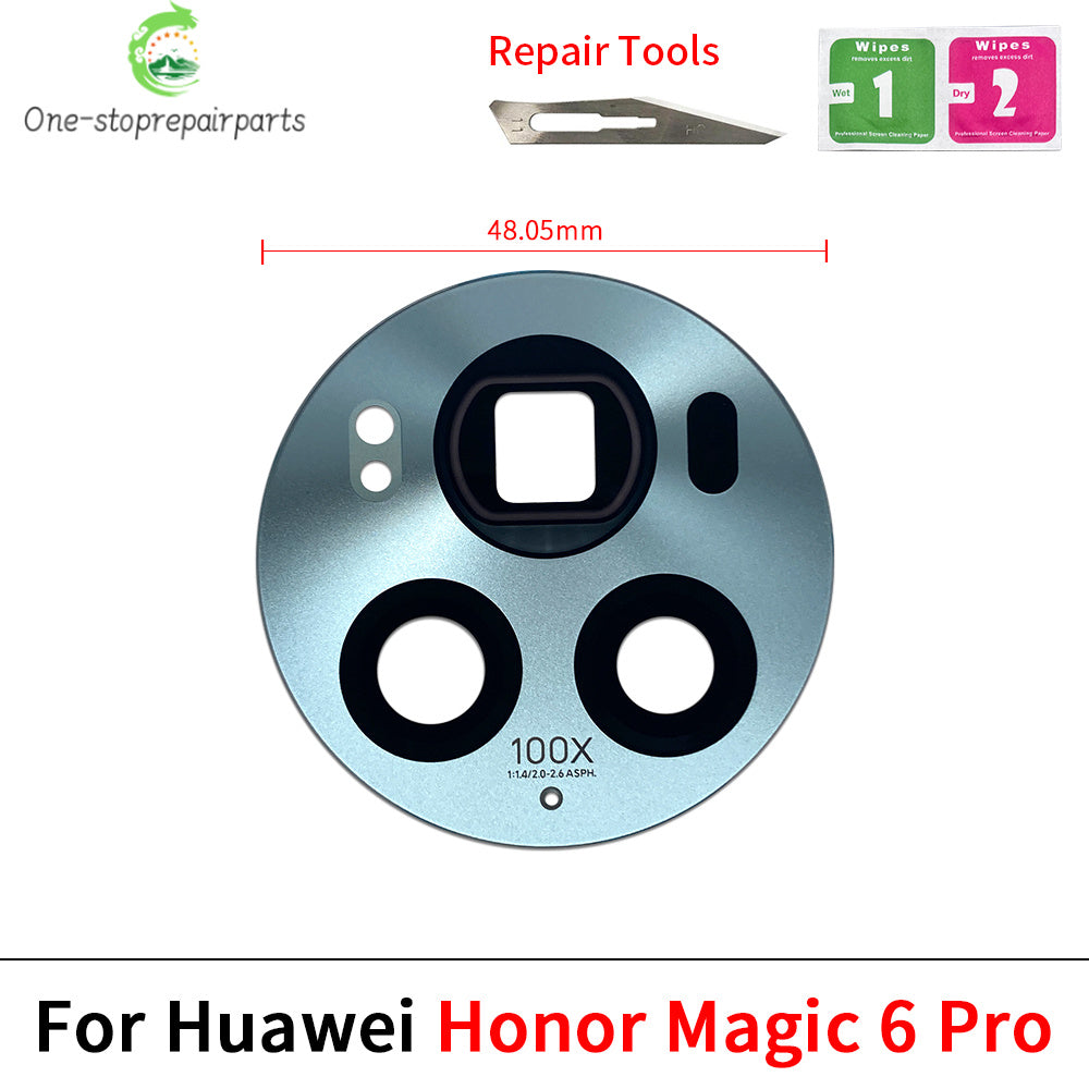 10Pcs, New For Huawei Honor Magic 4 5 6 Lite Pro 5G Camera Glass Lens Back Rear Camera Glass Lens with Adhesive Huawei phone repair parts