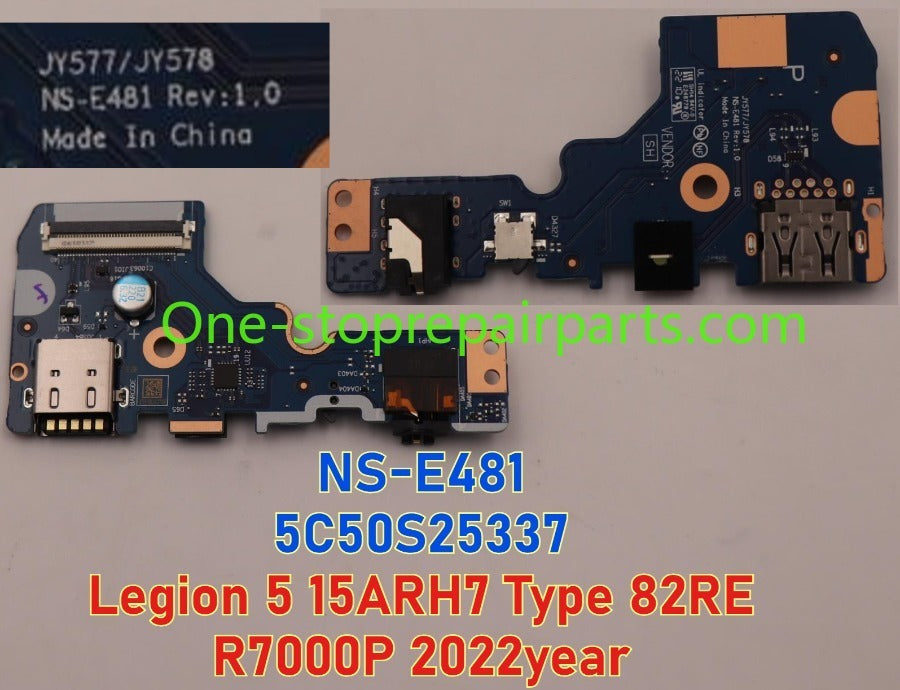 USB Audio I/O HDMI Board Daughterboard For Lenovo Legion 5 / 5 Pro Pro 7 Y9000P R9000P Savior R7000P Y7000 16IRX8H 16IAH7H 16ARH7H 15IAH7 15ARH7 NS-F082 NS-E233 NS-E241 NS-E481 NS-F771 NS-F701 F093 NS-G251 NS-F254 D713 Lenovo laptop repair parts