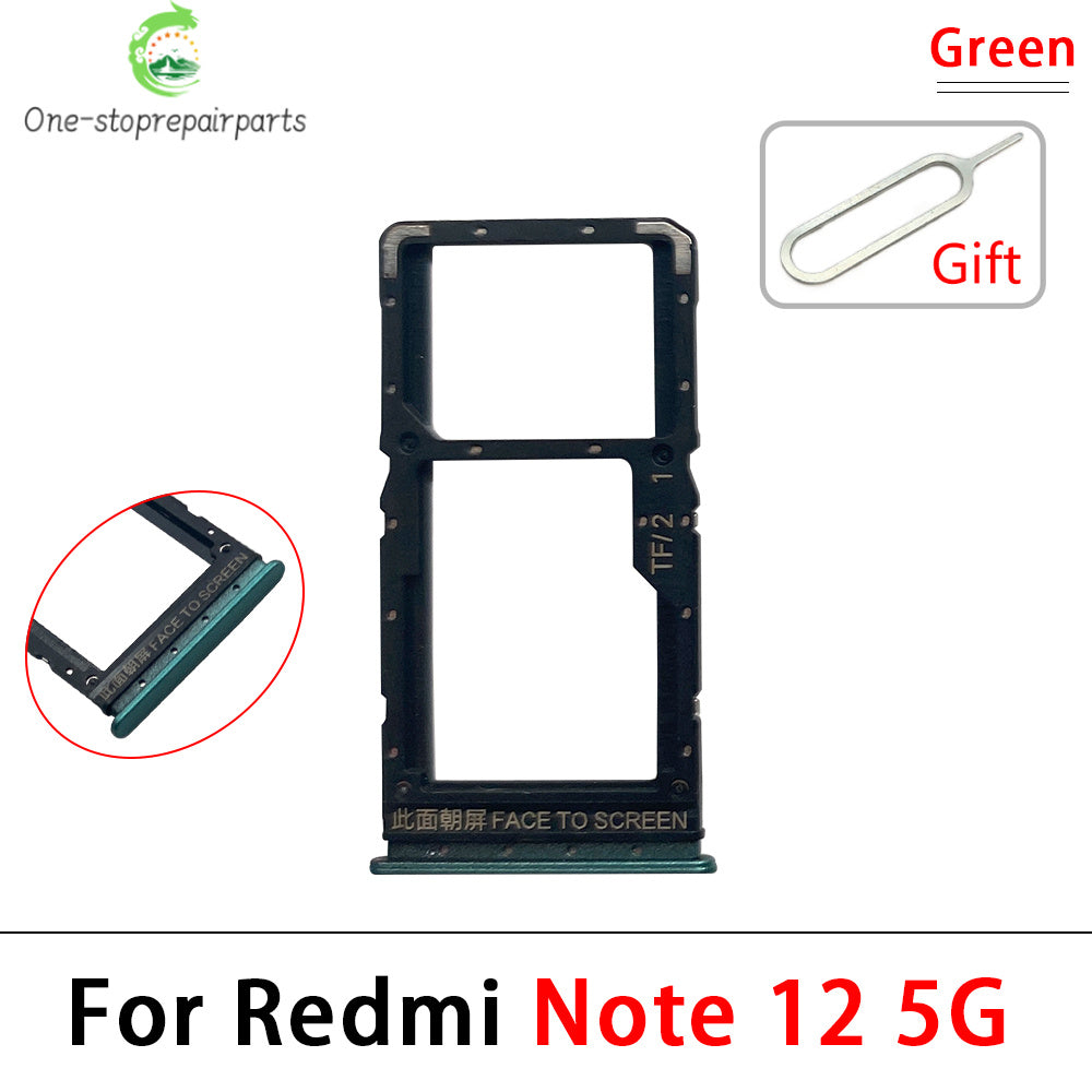 10Pcs, Micro Nano SIM Card Holder Tray Slot Holder Adapter Socket For Xiaomi Redmi Note 12 12s Pro Plus 4G 5G  Xiaomi  Xiao mi phone repair parts