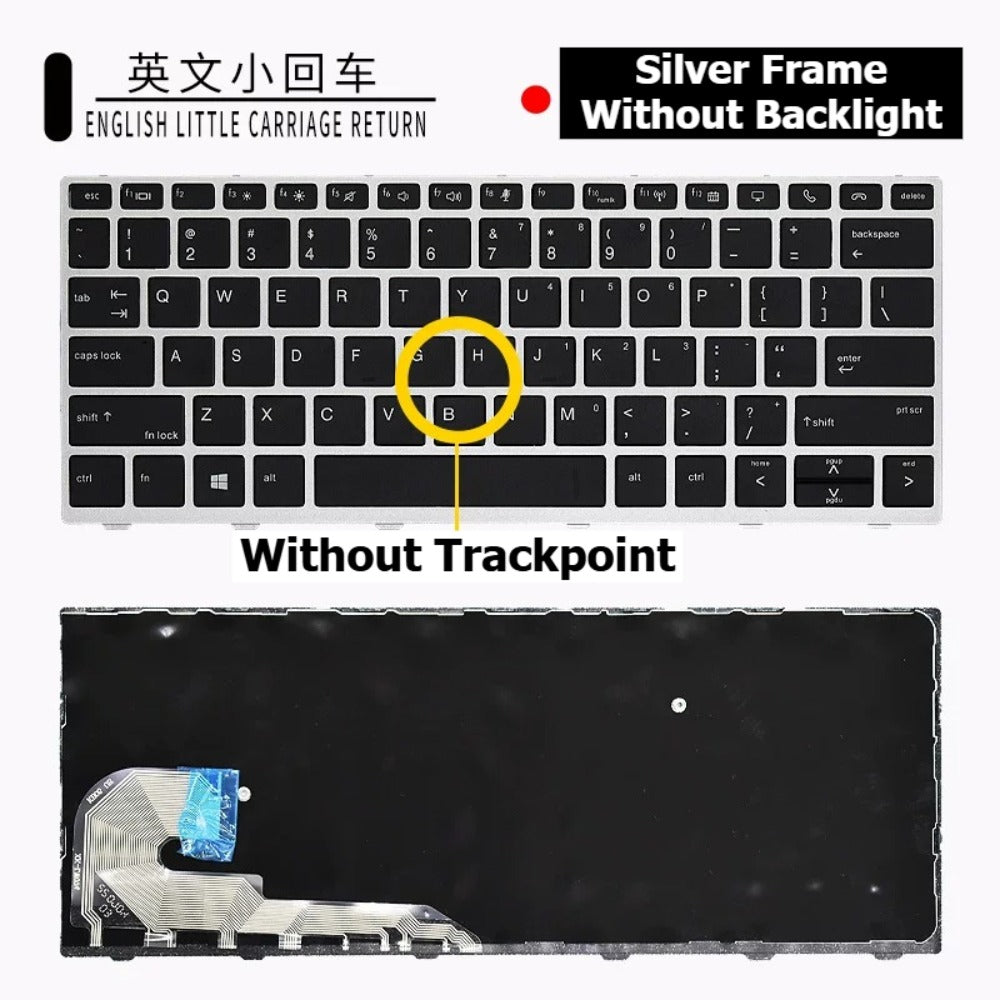 Keyboard for HP Elitebook 730 735 830 835 845 840 X360 730/830 745 846 G3 G4 G5 G6 silver black frame backlight trackpoint