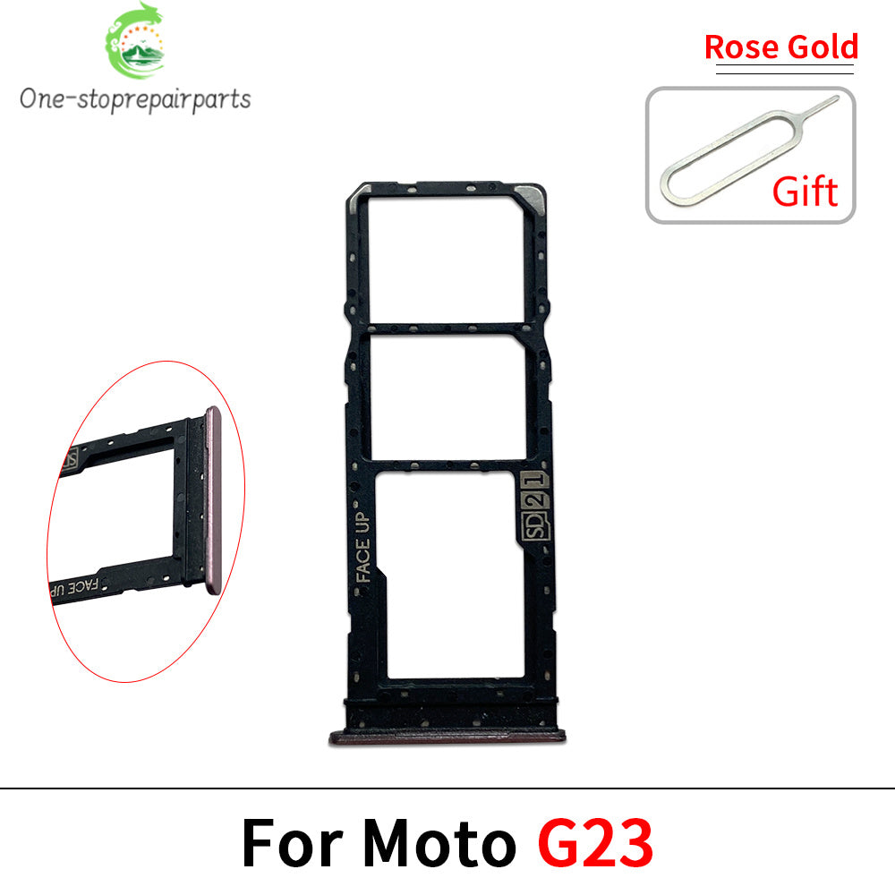 10Pcs/Lot, SIM Card Tray Slot Holder Adapter Accessories For Motorola Moto G13 G23 G53 G73 Motorola phone repair parts