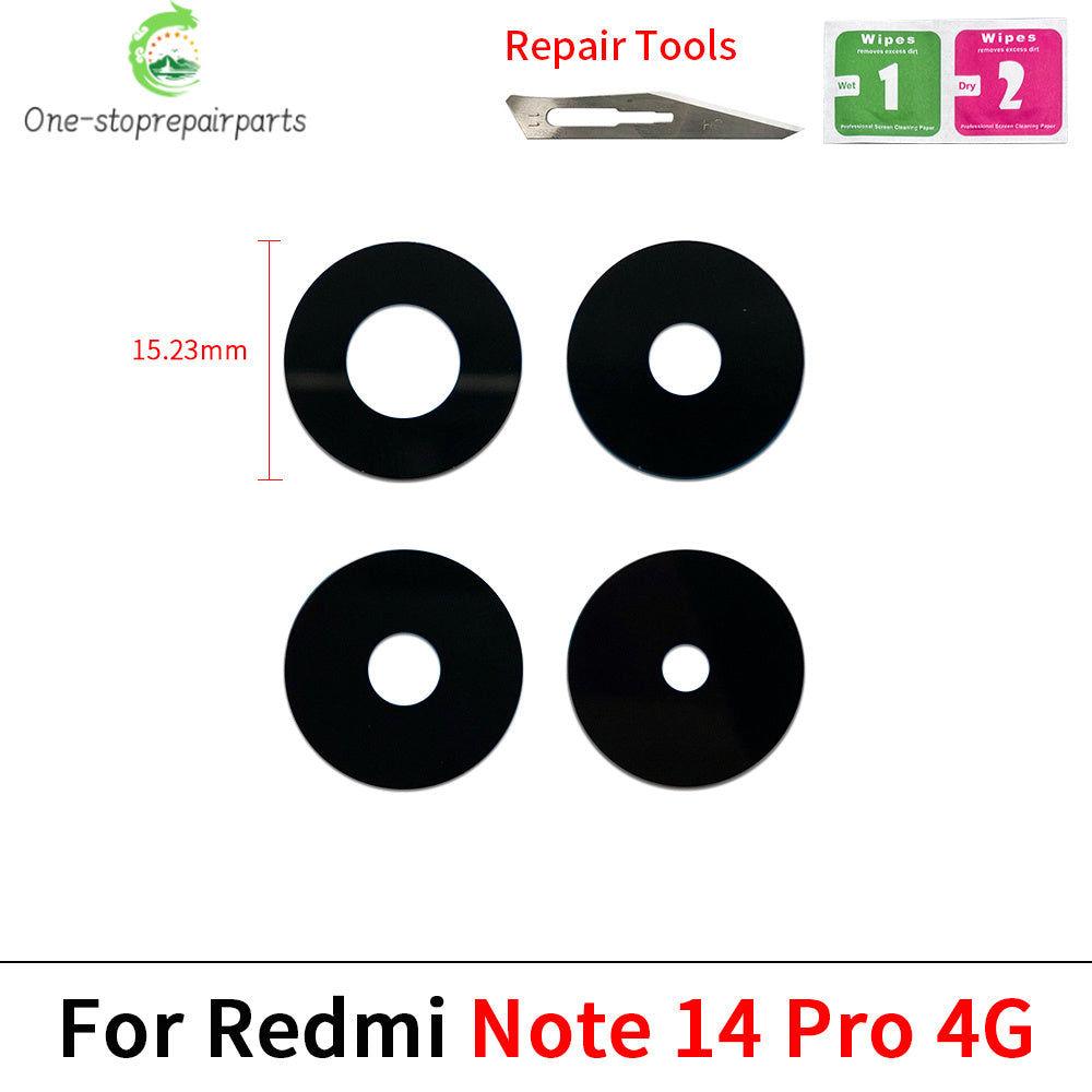 Rear Back Camera Glass Lens For Xiaomi Redmi Note 14 15 Pro Plus 4G 5G With Adhesive Sticker  Xiaomi  Xiao mi phone repair parts