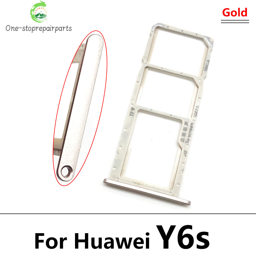 New For Huawei Y6S Y7A Y9S Micro Nano SIM Card Holder Tray Slot Holder Adapter Socket Huawei phone repair parts