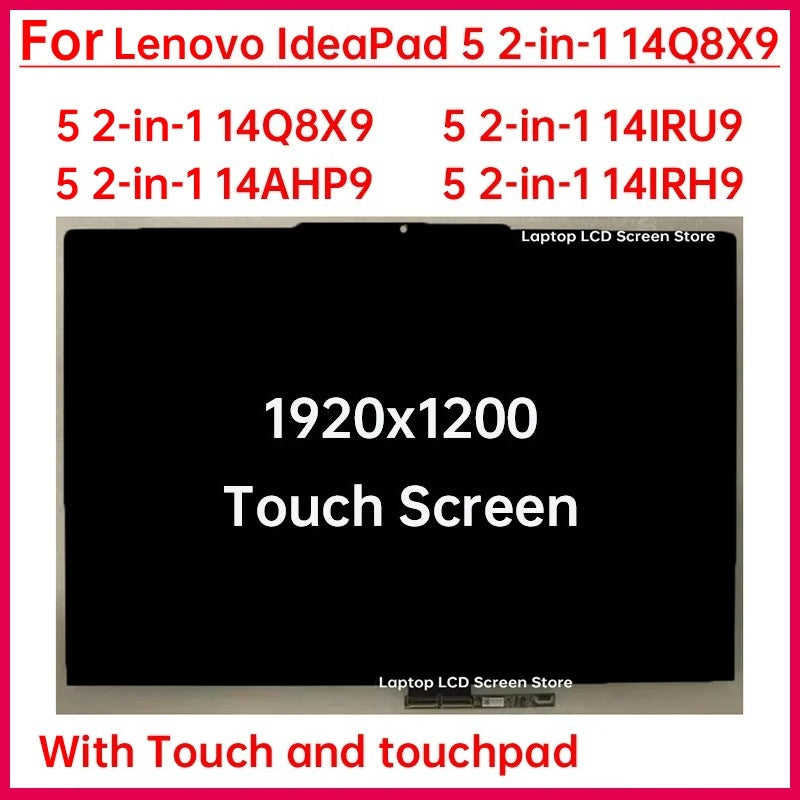 14 Inch Laptop LCD Touch Screen For Lenovo IdeaPad 5 2-in-1 14Q8X9 14IRU9 14IRH9 14AHP9 Display Digitizer Assembly Replacement Lenovo laptop repair parts
