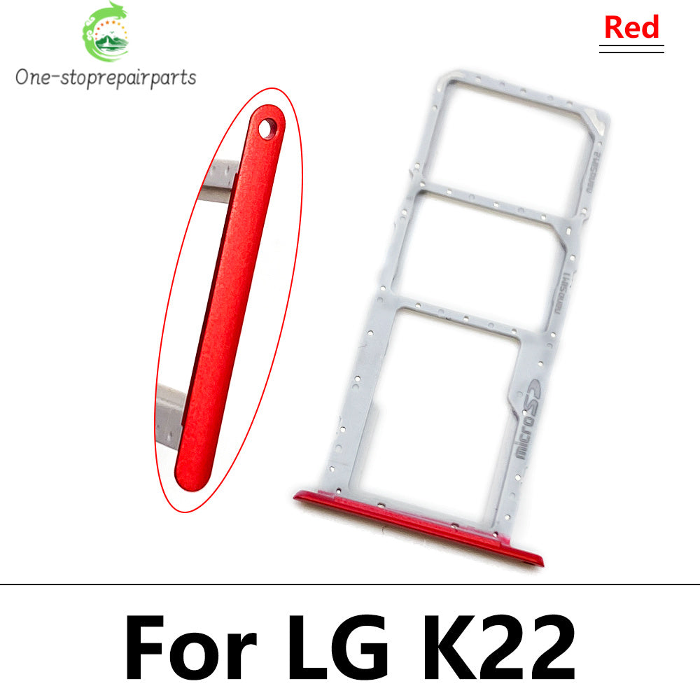 New SIM Card Tray Slot Holder Adapter Accessories For LG K22 K42 K52 K62 K41S K51 K61 K40s K12 Plus Replacement Parts  LG phone repair parts