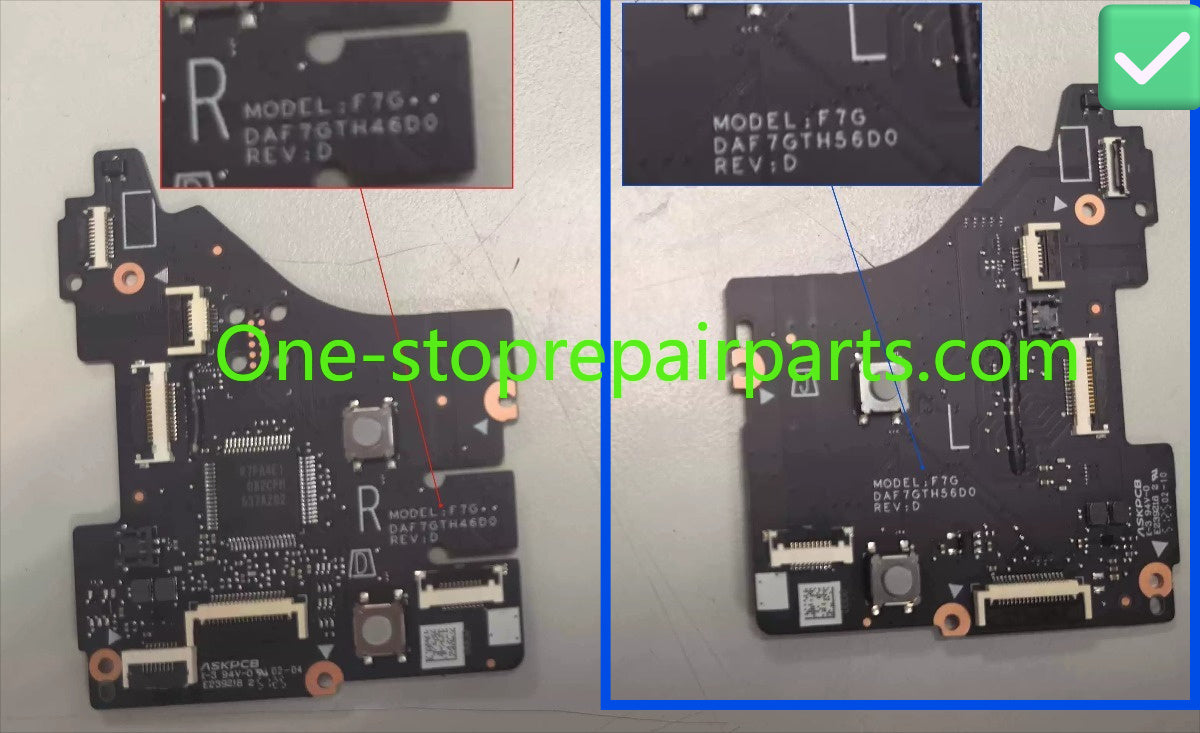 Left/Right button daughter board For Steam Deck OLED DAF7GTH26D0 DAF7GTH36D0 DAF7GTH46D0 Steam DAF7GTH56D0 F7G Valve Action Board Rev: D Steam Deck OLED Left&Right Button Board Replacement Game console repair parts