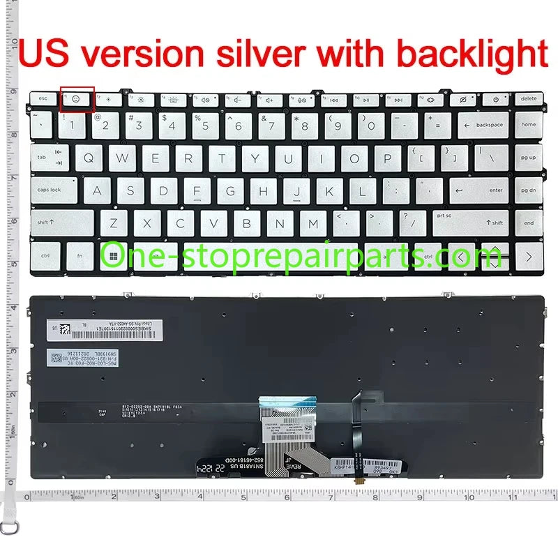 US NEW keyboard For HP Pavilion x360 14M 14-DW 14-DV 14-DY 14-EK 14-EC 14-EM 14-EP TPN-I141/I142/C157/C158 14-EE English laptop HP laptop repair parts