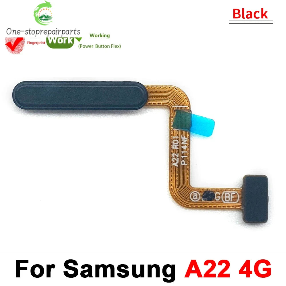 Fingerprint Sensor Flex Touch ID + Power On / Off Button Key Flex Cable For Samsung A12 A13 A14 A15 A16 A17 A22 A23 A25 A26 A32 Samsung phone repair parts